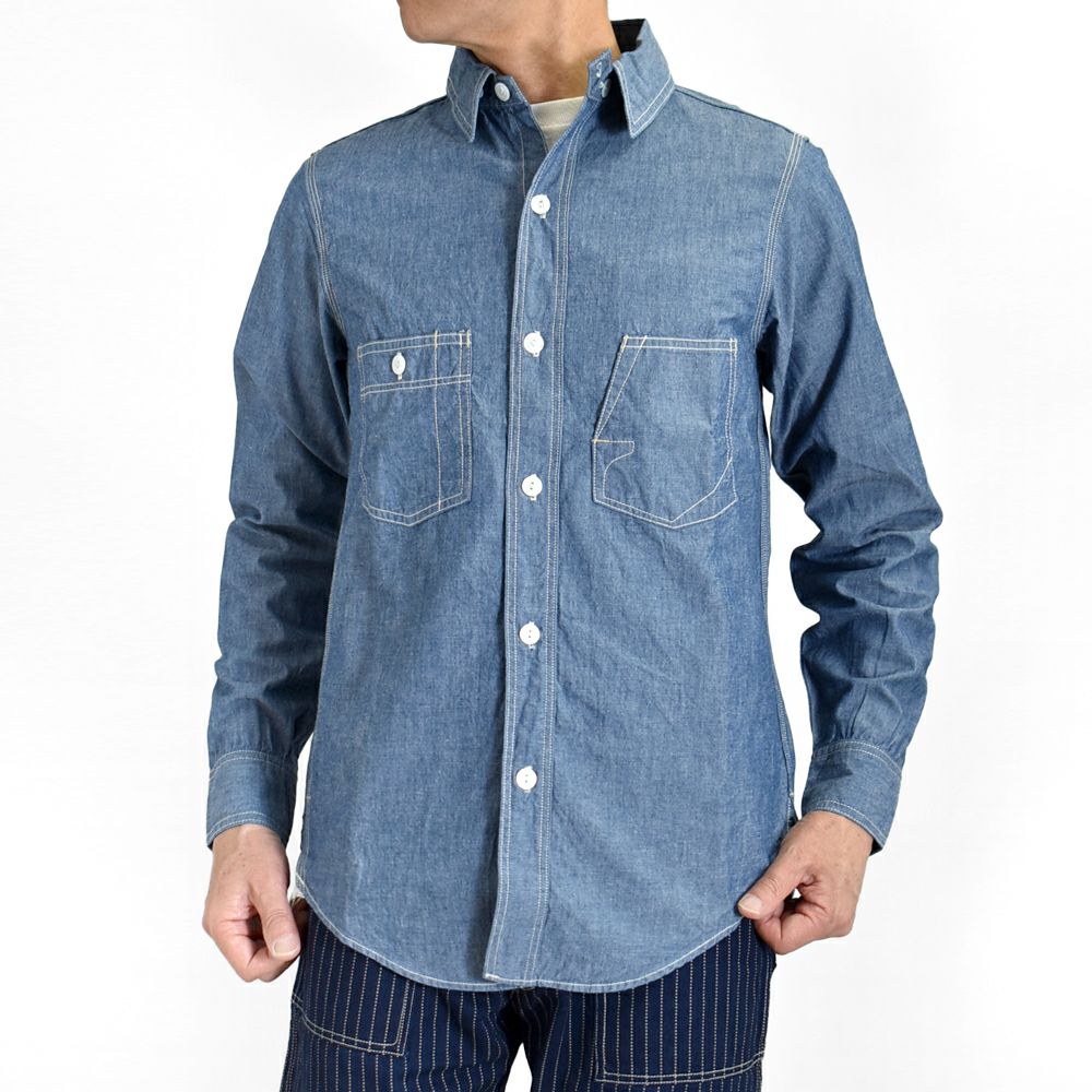 フリーホイーラーズ (FREEWHEELERS) -LONG SLEEVE WORK SHIRT- 1920~1930s STYLE WORK  SHIRT 長袖シャンブレーシャツ ワークシャツ 2423001 の通販ならトップジミー