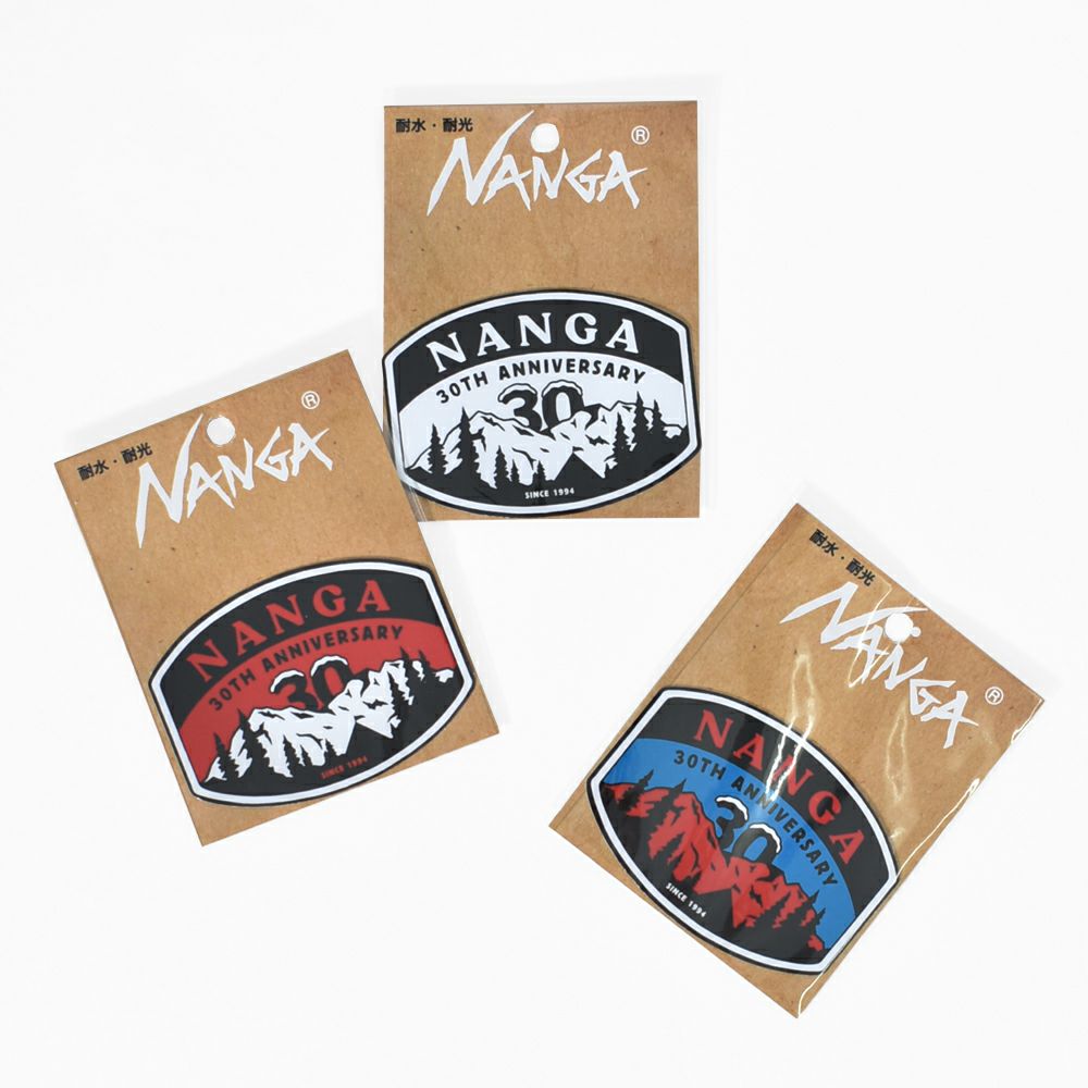 ナンガ (NANGA) NANGA 30TH ANNIVERSARY STICKER ナンガ30シュウネン アニバーサリーステッカー シール 30周年限定 ナンガ・バルバット 耐水 耐光 NA2454-3G506-Z