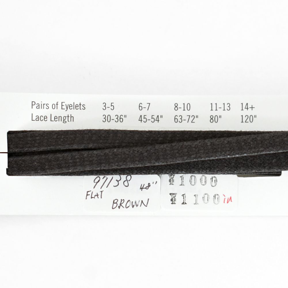 レッドウィング (RED WING) 48" FLAT WAXED LACES BROWN 48インチ フラット ワックスドレース ブラウン 純正アクセサリー 靴ひも ブーツレース 97138
