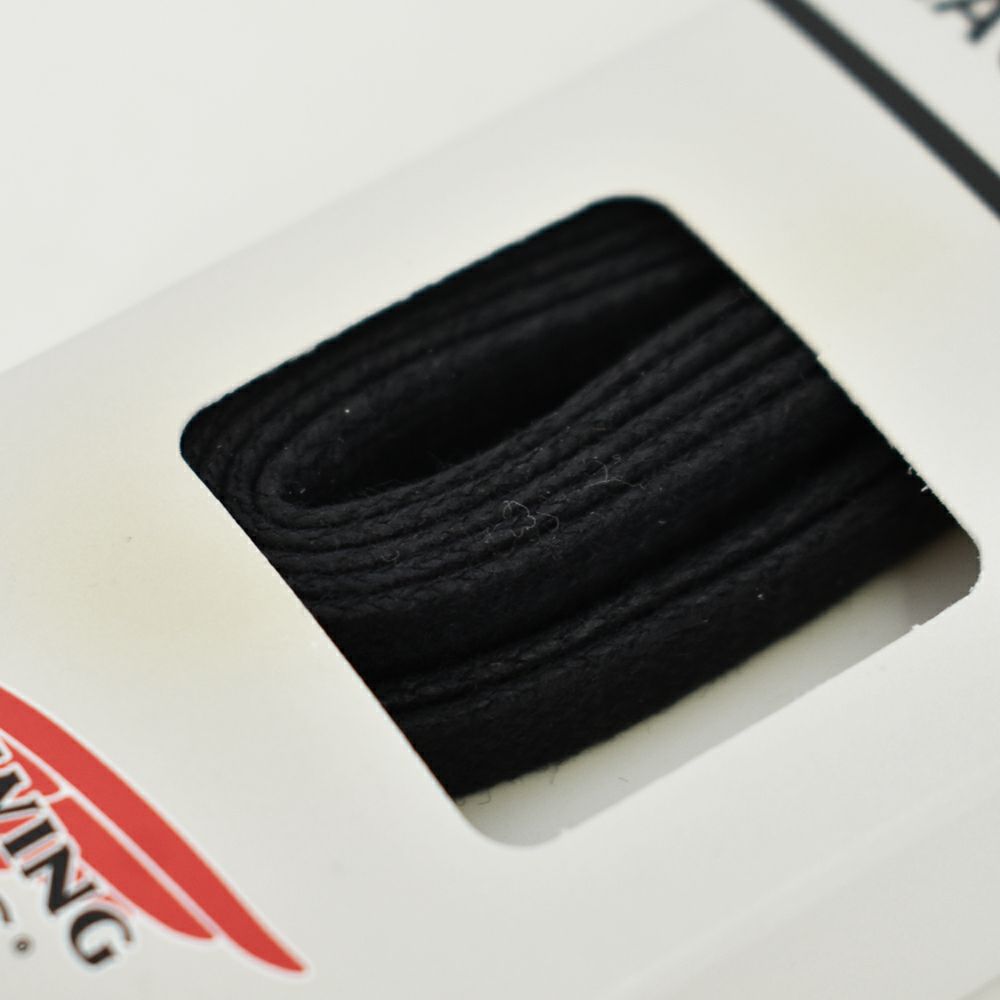 レッドウィング (RED WING) 48" FLAT WAXED LACES BLACK 48インチ フラット ワックスドレース ブラック 純正アクセサリー 靴ひも ブーツレース 97155