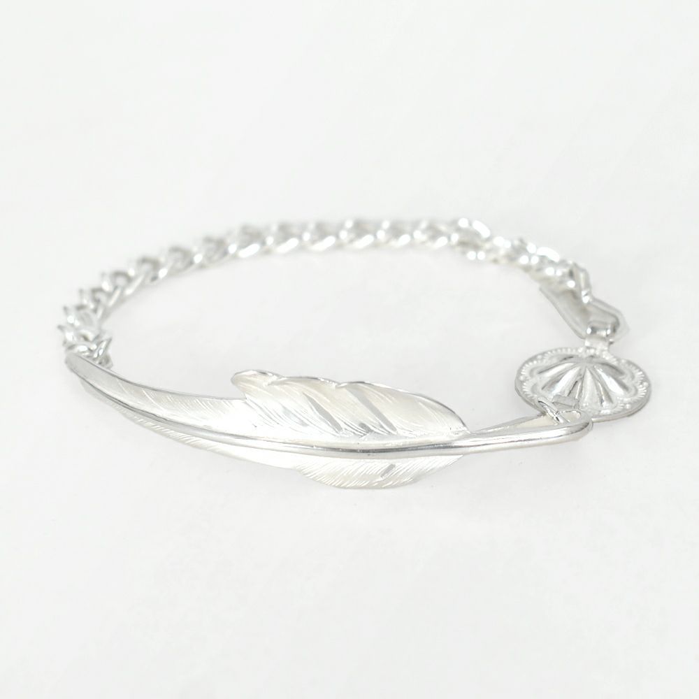 ラリースミス(LARRY SMITH) KAZEKIRI FEATHER CHAIN BRACELET ブレスレット バングル シルバーアクセサリー  EFBR-0005 の通販ならトップジミー