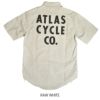 フリーホイーラーズ (FREEWHEELERS) -ATLAS CYCLE CO.- Big Bertha S/S SHIRT 半袖プリントシャツ 2423008  RAW WHITE