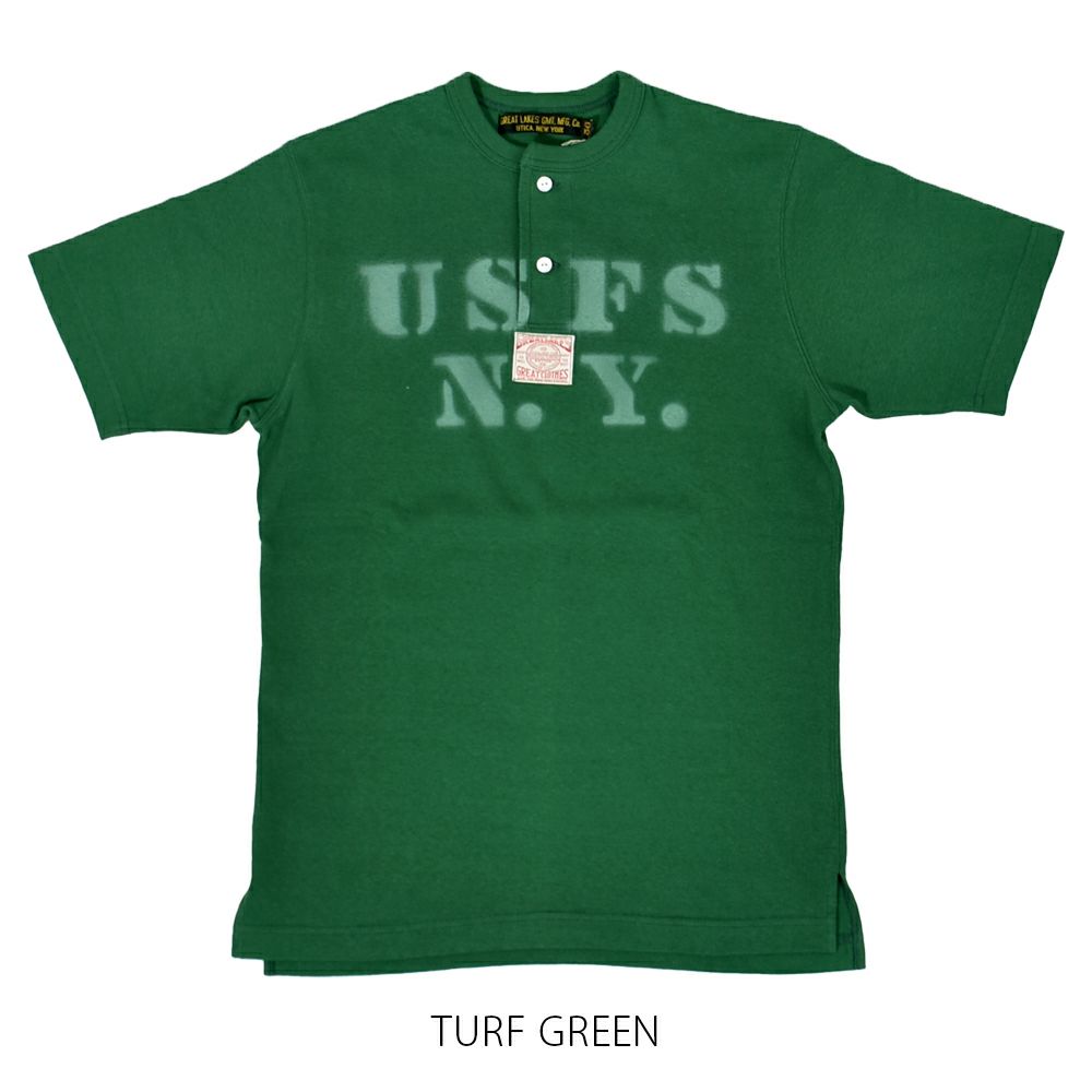 フリーホイーラーズ (FREEWHEELERS) -U.S.FOREST SERVICE- HENLEY NECKED SHORT SLEEVE SHIRT LATE 1800s~ EARLY 1900s STYLE UNDERWEAR 半袖ヘンリーネックTシャツ 2425019 TURF GREEN
