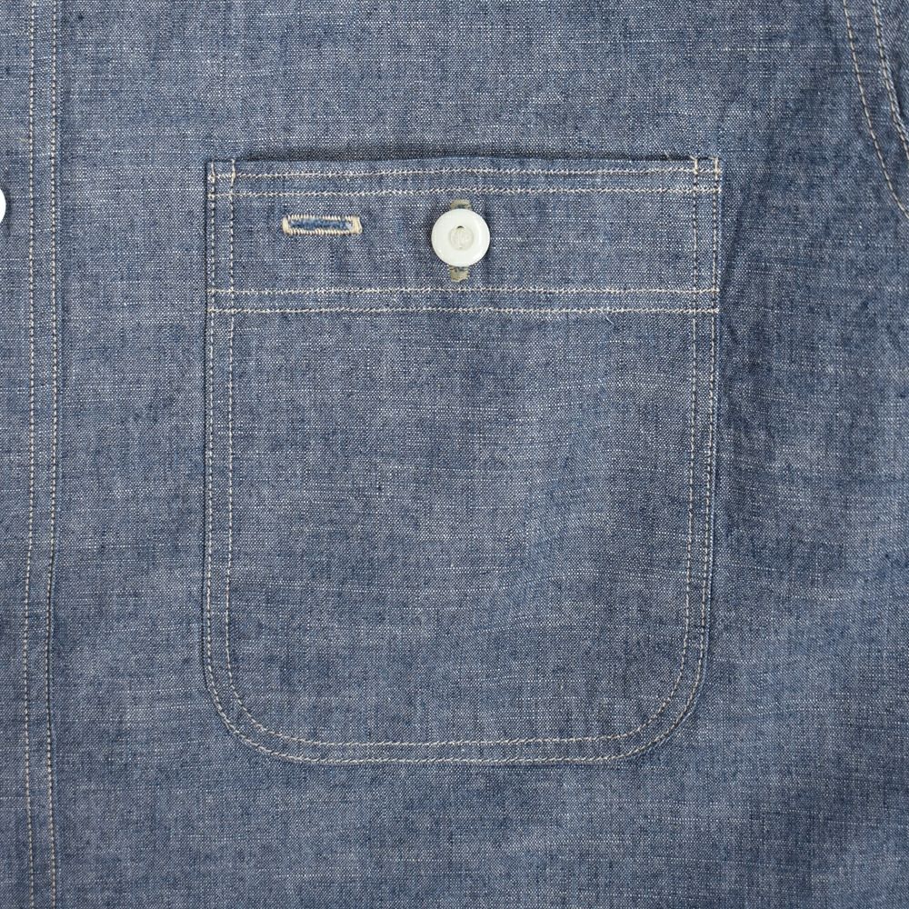 デラックスウエア (DELUXEWARE) 56 INDIGO CHAMBRAY 長袖インディゴシャンブレーシャツ 7623