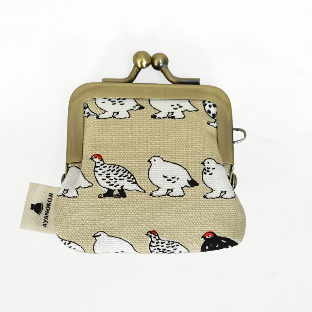 マーブルシュッド (marble SUD) raicho 寸ぱちがま口財布 財布 小銭入れ アクセサリー入れ ライチョウ保護スクラムプロジェクト 長野県 09EF060264