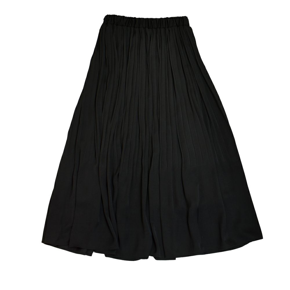 ソソット (sosotto) アンティークサテン消しプリーツスカート ロングスカート 裏付き ウエスト総ゴム オケージョン 42452117  05.BLK