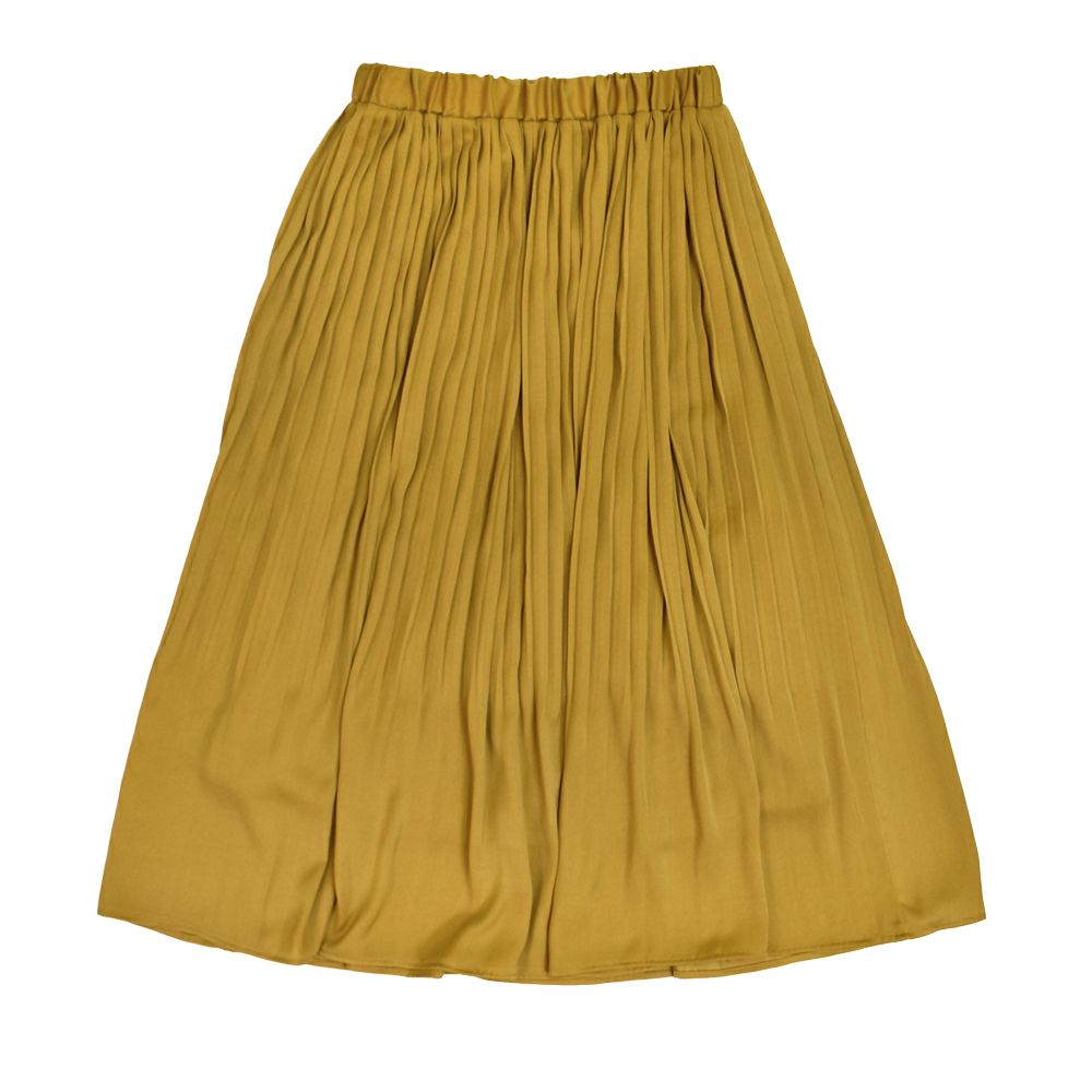 ソソット (sosotto) アンティークサテン消しプリーツスカート ロングスカート 裏付き ウエスト総ゴム オケージョン 42452117  44.マスタード