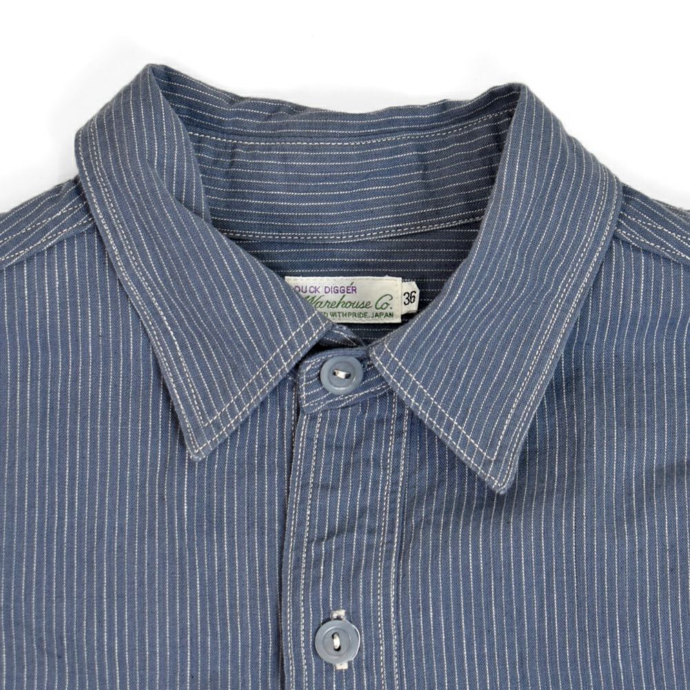 ウエアハウス (WAREHOUSE) Lot 3054 WIDE AWAKE STRIPE SHIRTS 長袖ストライプシャツ 3054  の通販ならトップジミー