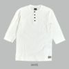 ダリーズ (DALEE'S&Co) Rail Nit.D [1920s RAIL ROAD KNIT] 6分袖ヘンリーネックTシャツ WHITE