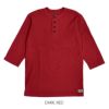 ダリーズ (DALEE'S&Co) Rail Nit.D [1920s RAIL ROAD KNIT] 6分袖ヘンリーネックTシャツ DARK.RED