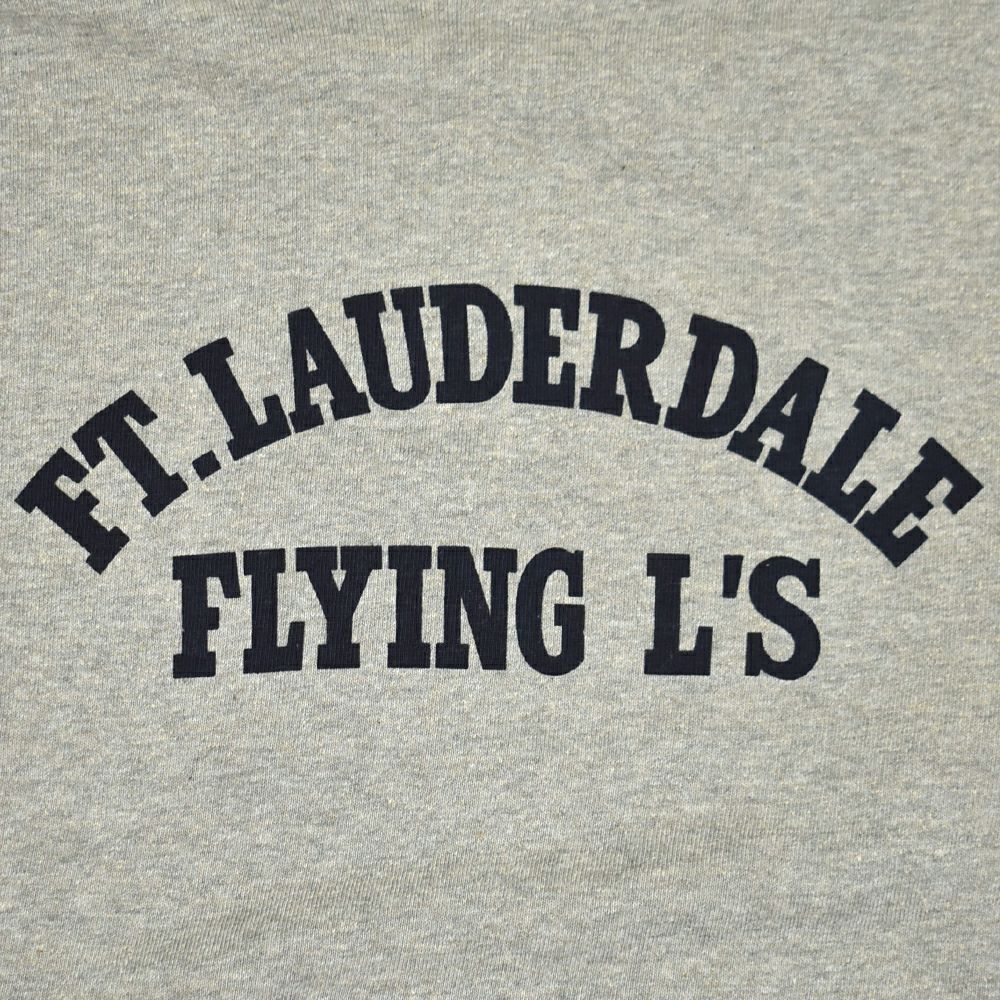 ウエアハウス (WAREHOUSE) 2本針フード FLYING L'S 長袖プリントスウェットパーカー 450