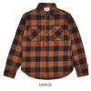 デラックスウエア (DELUXEWARE) 50s BUFFALO CHECK 長袖チェックネルシャツ HV-00A  ORANGE