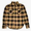 デラックスウエア (DELUXEWARE) 50s BUFFALO CHECK 長袖チェックネルシャツ HV-00A  ORANGE