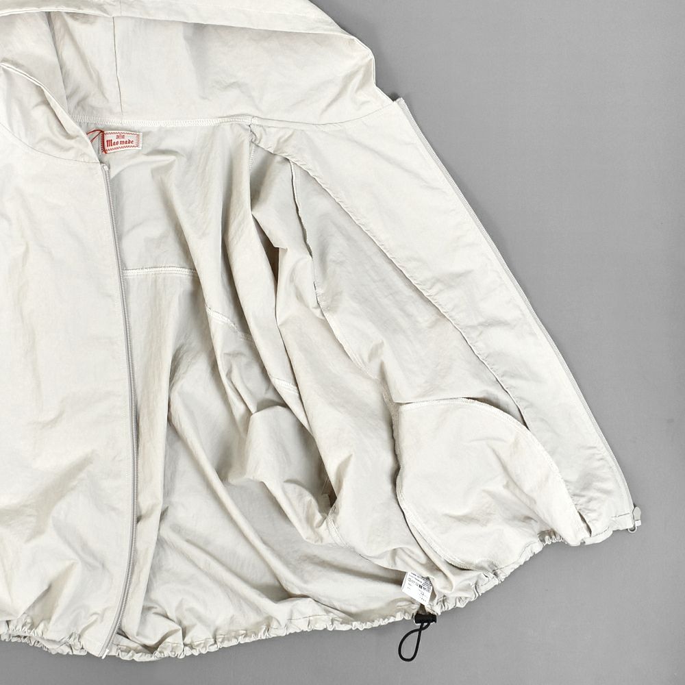 マオメイド (MAOMADE) ざっくりリブがポイント フード付きジャケット ナイロンジップアップパーカー アウター 441305