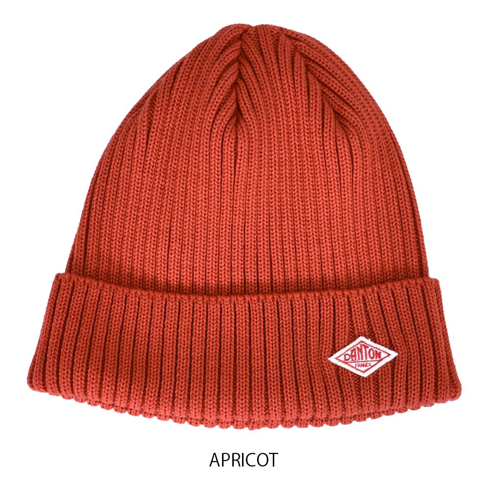 ダントン (DANTON) WOOL RIB KNIT BEANIE ニット帽 ニットキャップ ビーニー 帽子 ウール DT-H0234BLG  APRICOT