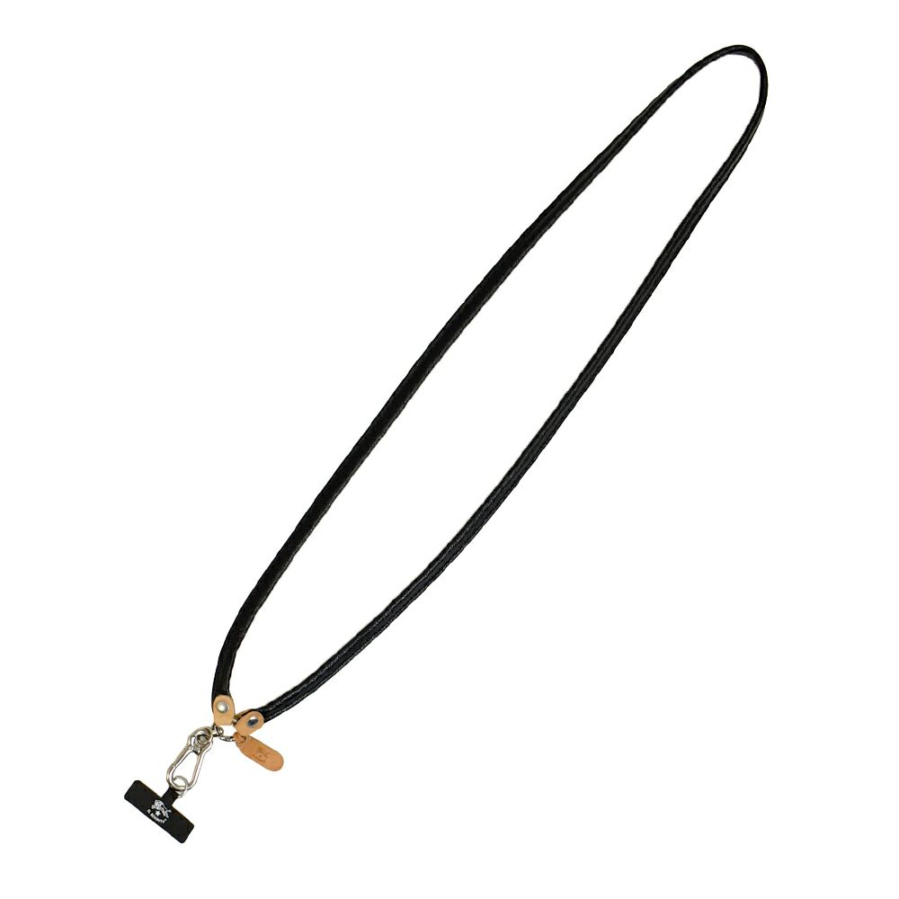 イルビゾンテ (IL BISONTE) スマートフォンストラップ レザースマホストラップ 54242-3-05285 54242305285 35.ブラック