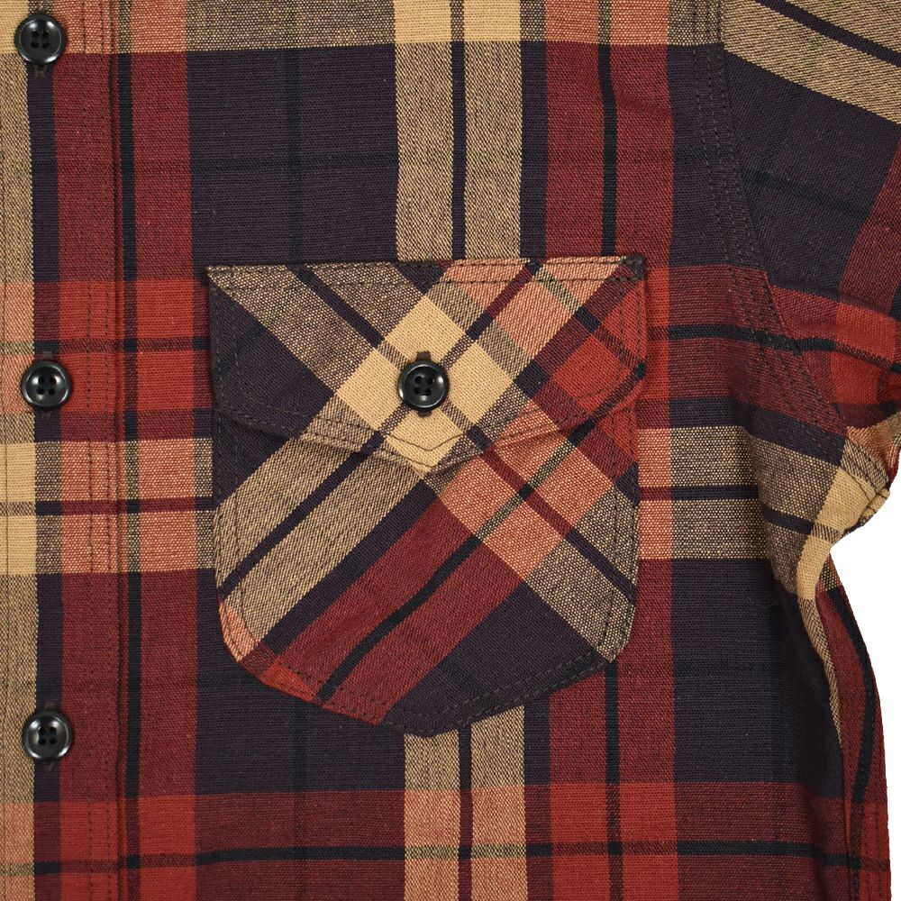 デラックスウエア (DELUXEWARE) ORIGINAL PURPLE CHECK 長袖チェックシャツ ネルシャツ MV-13