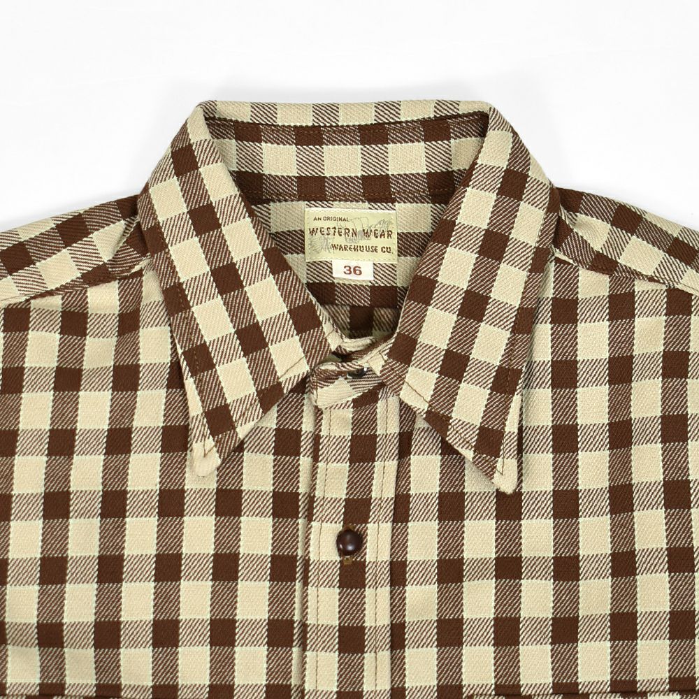 ウエアハウス (WAREHOUSE) LONG HORN TYPE FLANNEL WESTERN SHIRTS 長袖チェックネルシャツ 3052