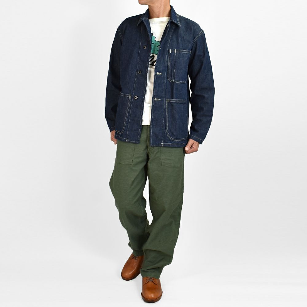 コリンボ (COLIMBO) NAVAL WORK JKT. N-3 TYPE **10oz DENIM** =PLAIN= ネイバル ワークジャケット.  N-3タイプ カバーオール ミリタリーワークジャケット デニムジャケット ZZ-0163 の通販ならトップジミー