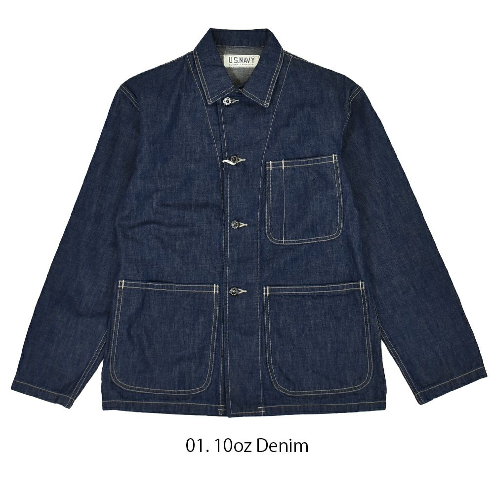 コリンボ (COLIMBO) NAVAL WORK JKT. N-3 TYPE **10oz DENIM** =PLAIN= ネイバル ワークジャケット.  N-3タイプ カバーオール ミリタリーワークジャケット デニムジャケット ZZ-0163 の通販ならトップジミー