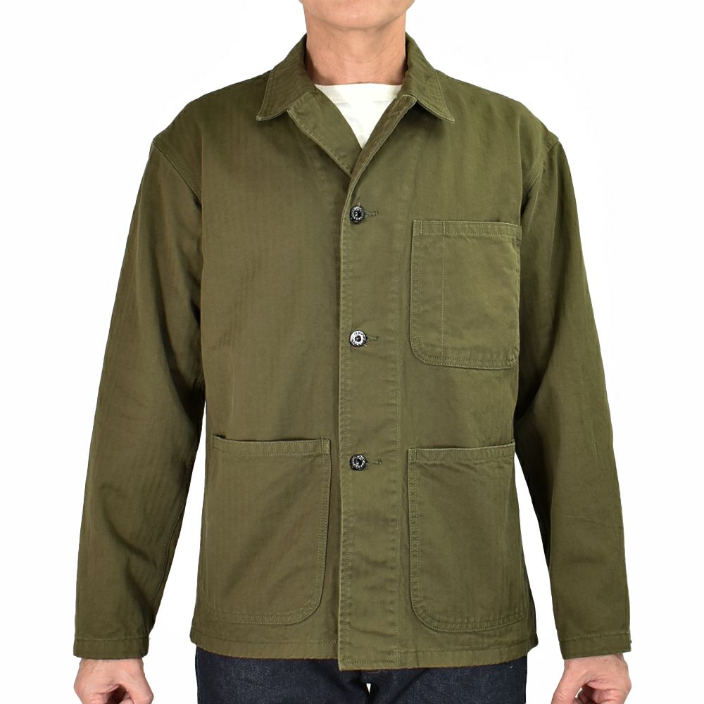 コリンボ (COLIMBO) NAVAL WORK JKT. N-3 TYPE **HERRINGBONE TWILL** =PLAIN= ネイバル ワークジャケット. N-3タイプ **へリンボンツイル** カバーオール ミリタリーワークジャケット コットンジャケット ZZ-0144