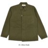 コリンボ (COLIMBO) NAVAL WORK JKT. N-3 TYPE **HERRINGBONE TWILL** =PLAIN= ネイバル ワークジャケット. N-3タイプ **へリンボンツイル** カバーオール ミリタリーワークジャケット コットンジャケット ZZ-0144  01.Olive Drab