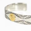 ラリースミス(LARRY SMITH) EAGLE HEAD STAMPED BRACELET (18K GOLD ACCENT, RUG PATTERN) バングル ブレスレット シルバーアクセサリー BR-0120