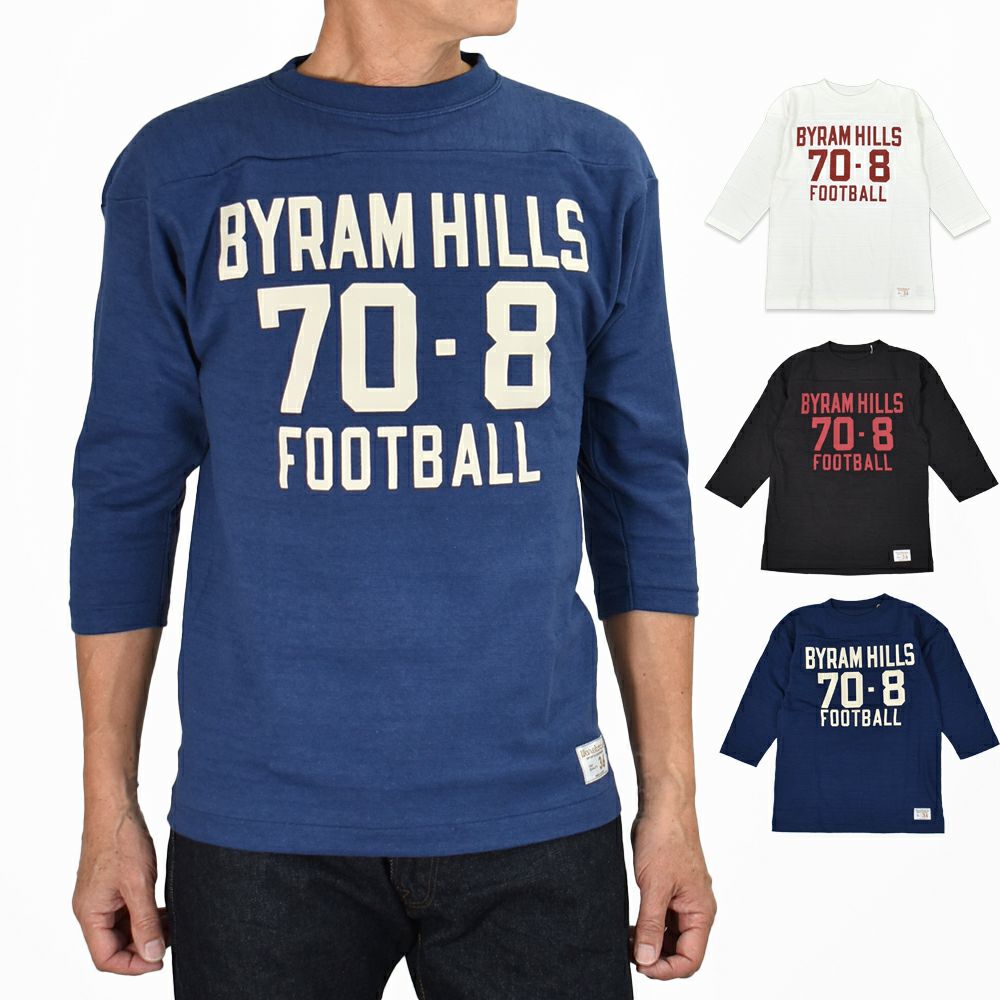 ウエアハウス (WAREHOUSE) Lot 4063 7分袖フットボールT BYRAM HILLS プリントTシャツ ロンT 4063  の通販ならトップジミー