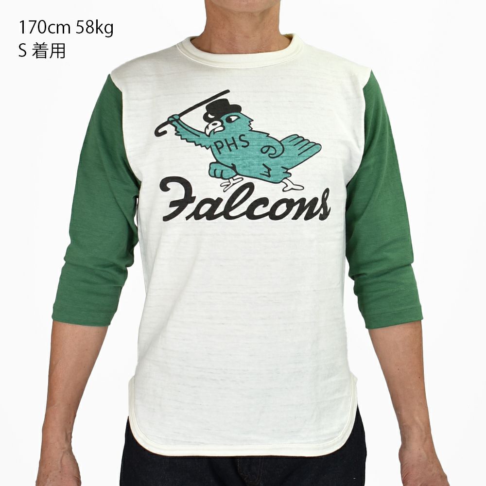 ウエアハウス (WAREHOUSE) Lot 4800 7分袖ベースボールT FALCONS