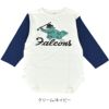 ウエアハウス (WAREHOUSE) Lot 4800 7分袖ベースボールT FALCONS プリントTシャツ ロンT 4800 クリーム/ネイビー