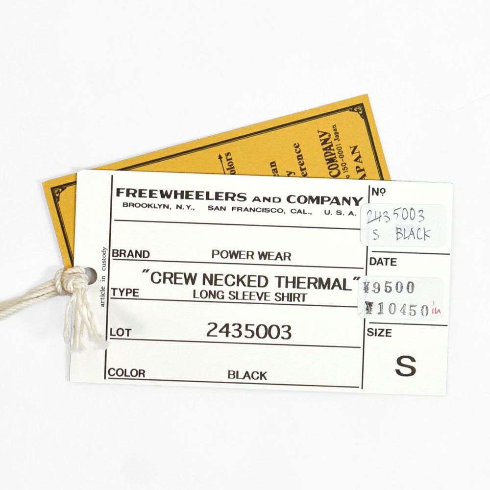 フリーホイーラーズ (FREEWHEELERS) -CREW NECKED THERMAL- LONG SLEEVE SHIRT 1950s STYLE UNDERWEAR 長袖サーマルTシャツ 無地ロンT 2435003