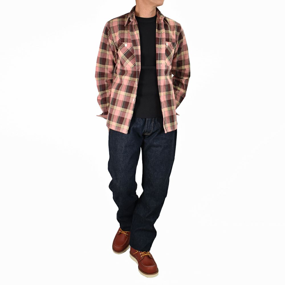 フリーホイーラーズ (FREEWHEELERS) -CREW NECKED THERMAL- LONG SLEEVE SHIRT 1950s STYLE UNDERWEAR 長袖サーマルTシャツ 無地ロンT 2435003