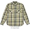 コリンボ (COLIMBO) CROW DOG FLANNEL SHIRT クロゥドッグ フランネルシャツ 長袖チェックネルシャツ ZZ-0311 01.Cream Check