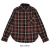 デラックスウエア (DELUXEWARE) DELUXE STYLE SHIRT 長袖チェックシャツ ネルシャツ 7649B RED.CHECK