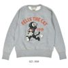 トイズマッコイ (TOYS McCOY) MILITARY SWEAT SHIRT FELIX THE CAT -8 BALL- 長袖プリントスウェットシャツ セットイン スウェットシャツ FELIX THE CAT TMC2448 021.ASH