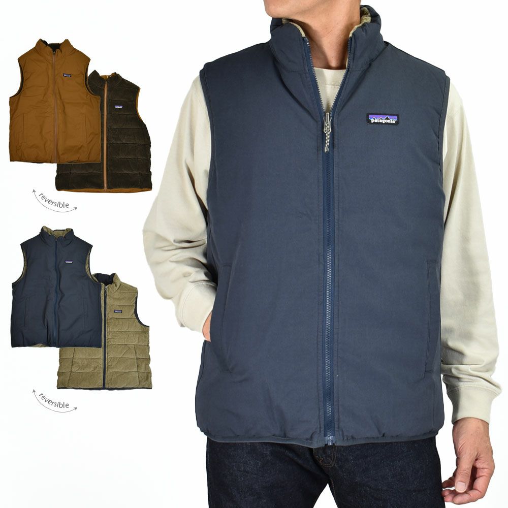 パタゴニア (PATAGONIA) リバーシブルコットンダウンベスト Reversible Cotton Down Vest オーガニックコットン  ユニセックス 26840 の通販ならトップジミー