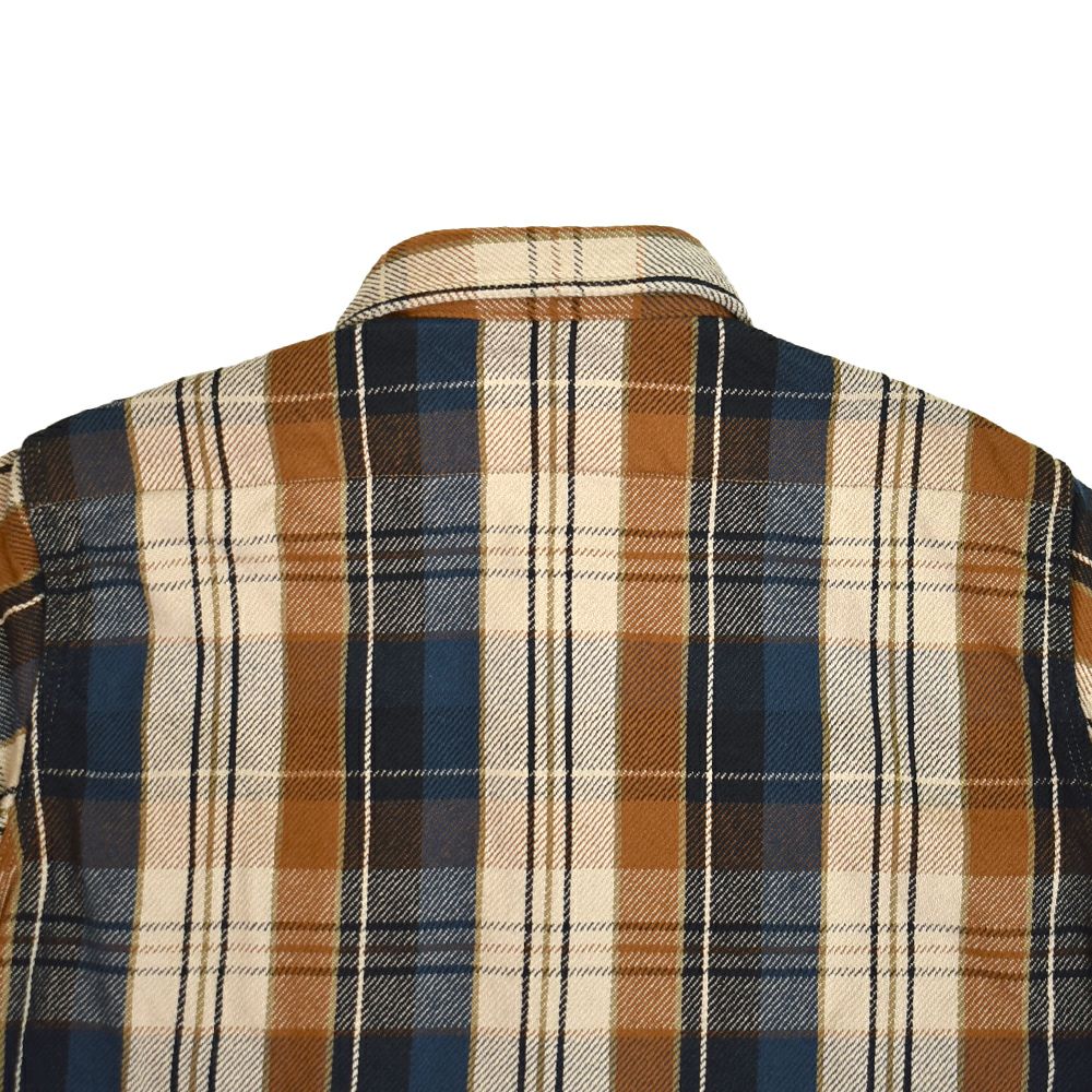 デラックスウエア (DELUXEWARE) ORANGE CHECK 長袖チェックネルシャツ HV-53