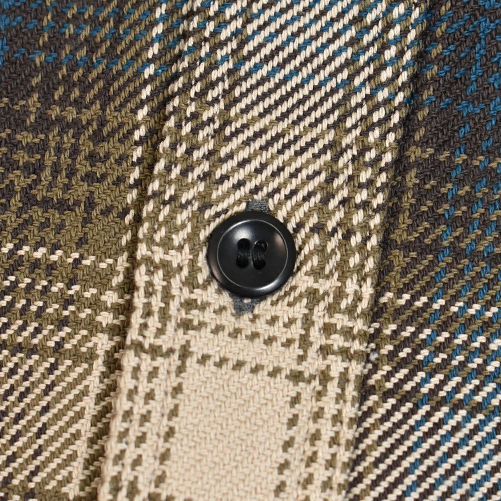 デラックスウエア (DELUXEWARE) BLUE OMBRE SHIRT 長袖チェックネルシャツ HV-54