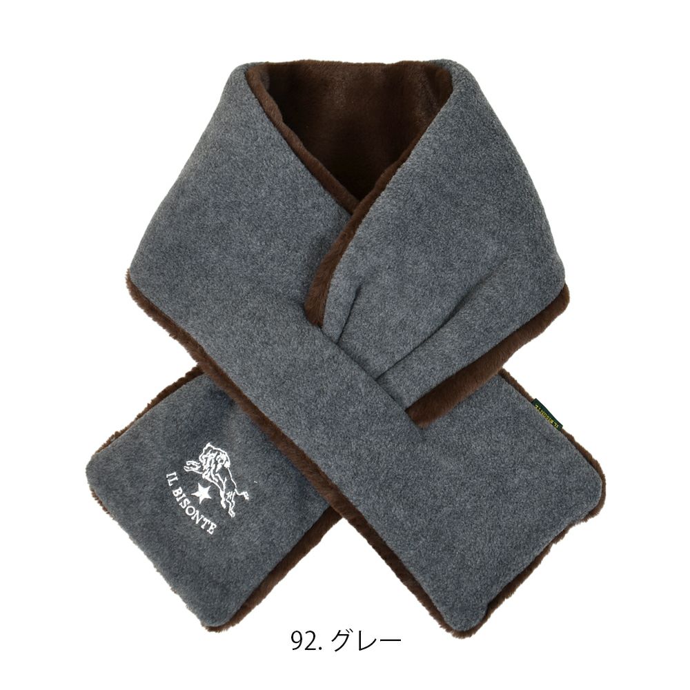 イルビゾンテ (IL BISONTE) フリースマフラー FLEECE MUFFLER 54242-3-09281 54242309281 92.グレー