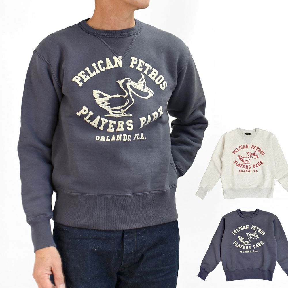 コリンボ (COLIMBO) KEYSTONE SWEAT SHIRT -PELICAN PETROS- キーストーン スウェットシャツ -ペリカンペトロス- 長袖プリントスウェットシャツ ZZ-0421