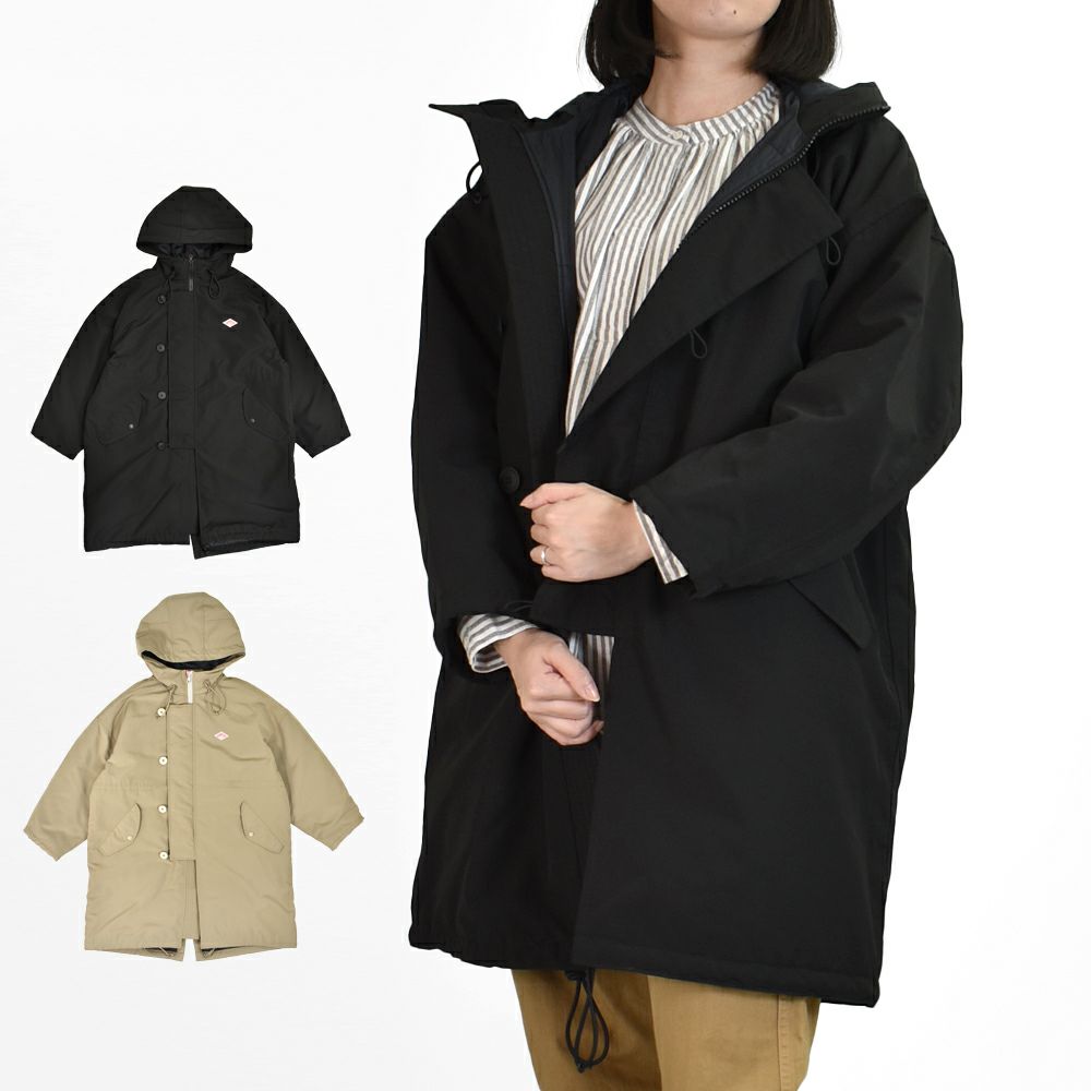 ダントン(DANTON)WOMEN'S MILITARY INSULATION COAT ロング コート ジャケット ミリタリーアウター フード付きアウター プリマロフト中綿 DT-A0529TEN