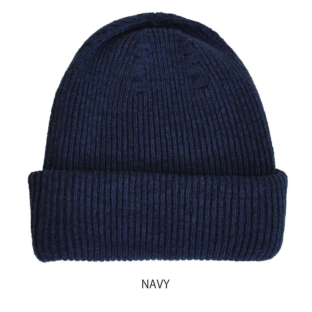 デラックスウエア(DELUXEWARE) KNIT CAP 帽子 コットンニット帽 ニットキャップ ビーニー DLC-005 NAVY