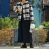 ケレン (KELEN) -SEBI- SAILOR COLLAR DESIGN CHECK COAT セーラーカラージャケット チェックコート LKL24WJK2052