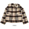 ケレン (KELEN) -SEBI- SAILOR COLLAR DESIGN CHECK COAT セーラーカラージャケット チェックコート LKL24WJK2052 LTBEIGE