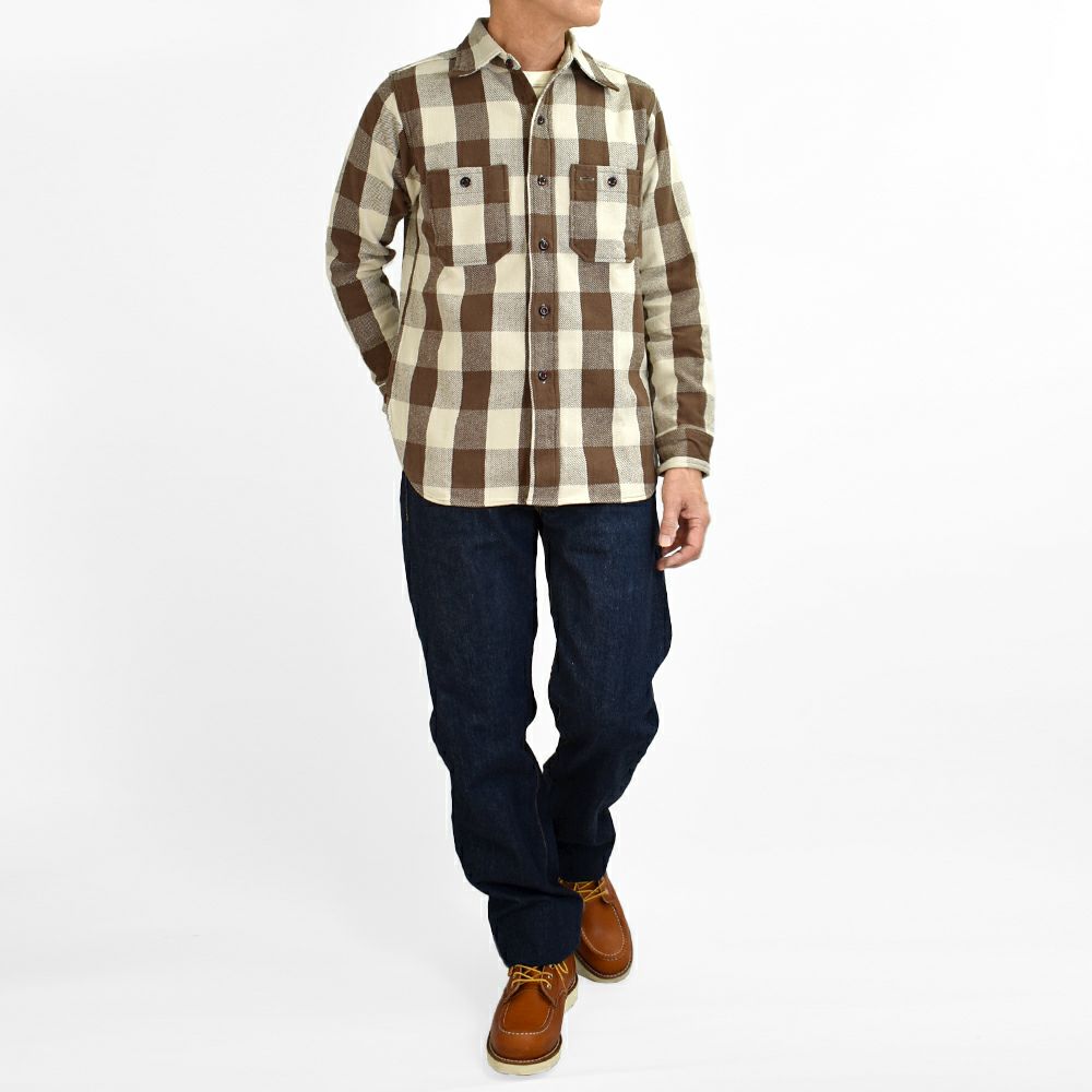ウエアハウス (WAREHOUSE) Lot 3104 FLANNEL SHIRTS A柄 B柄 ONE WASH 長袖チェックネルシャツ 3104