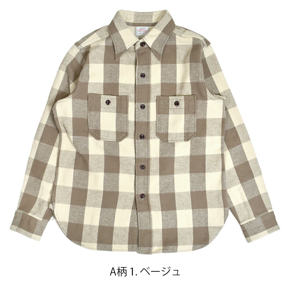 ウエアハウス (WAREHOUSE) Lot 3104 FLANNEL SHIRTS A柄 B柄 ONE WASH 長袖チェックネルシャツ 3104  の通販ならトップジミー