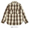 ウエアハウス (WAREHOUSE) Lot 3104 FLANNEL SHIRTS A柄 ONE WASH 長袖チェックネルシャツ 3104 A柄 2.ブラウン