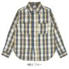 ウエアハウス (WAREHOUSE) Lot 3104 FLANNEL SHIRTS A柄 B柄 ONE WASH 長袖チェックネルシャツ 3104 B柄 2.ブルー