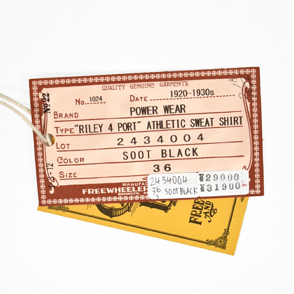フリーホイーラーズ (FREEWHEELERS) -RILEY 4 PORT- ATHLETIC SWEAT SHIRT 1920~1930s COMFORTABLE RIB KNIT TRIMMED SWEAT SHIRT 長袖プリントスウェットシャツ 2434004