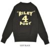 フリーホイーラーズ (FREEWHEELERS) -RILEY 4 PORT- ATHLETIC SWEAT SHIRT 1920~1930s COMFORTABLE RIB KNIT TRIMMED SWEAT SHIRT 長袖プリントスウェットシャツ 2434004 SOOT BLACK